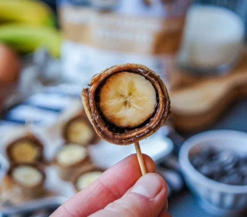 recette de Roulés de crêpes banane chocolat