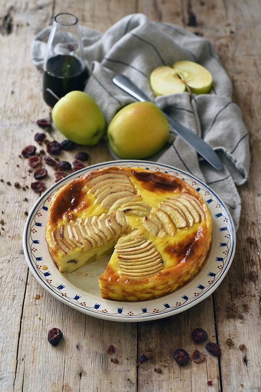 recette de Flan aux pommes du Limousin et cranberries