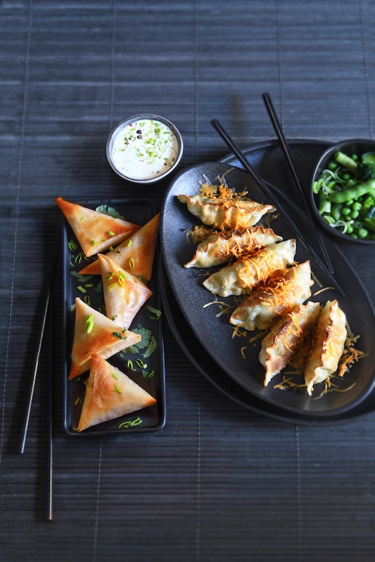 recette de Gyozas au poulet et Mimolette