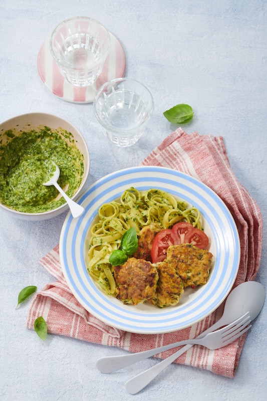 recette de Tagliatelles au pesto de fanes de radis