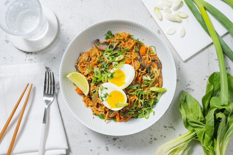 recette de Laksa veggie aux légumes et coco