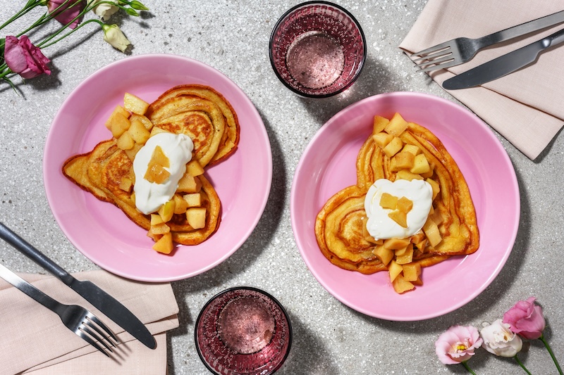 recette de Duo de pancakes pommes-bananes