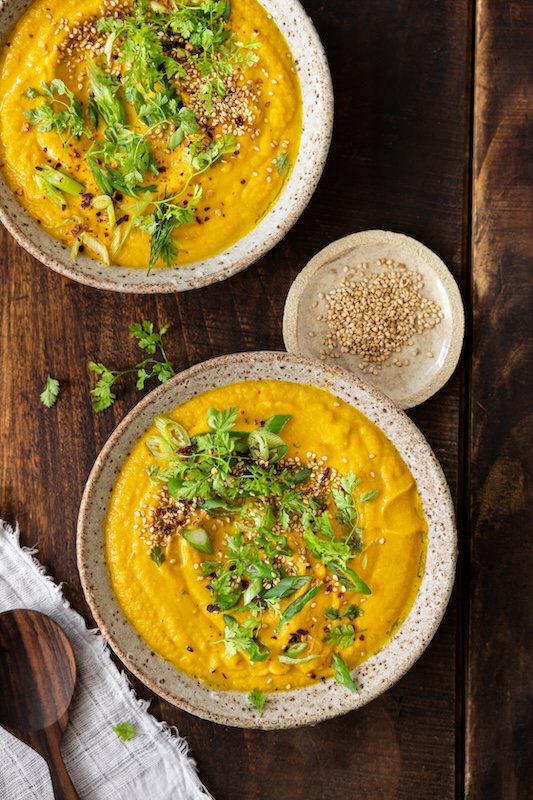 recette de Soupe de carottes et lentilles corail