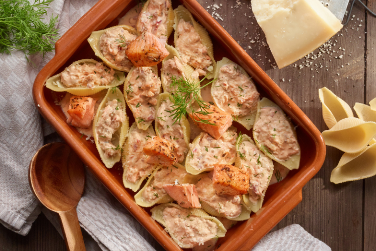 recette de Conchiglionis farcis au saumon mariné