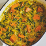 Curry de patate douce aux épinards