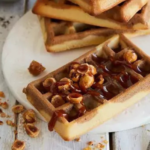 Gaufres à la vanille et au praliné