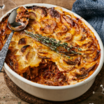 Gratin d’effiloché d’agneau confit
