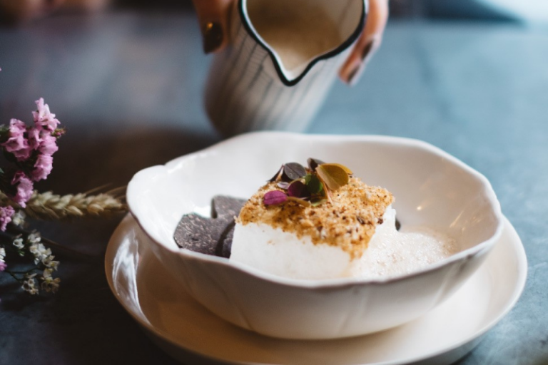 Ile flottante d’oignons doux