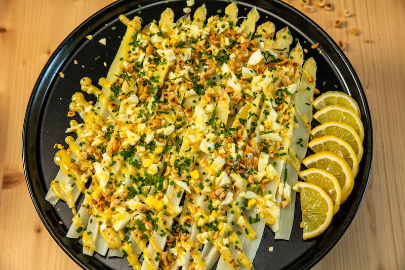 recette d'Asperges mimosa