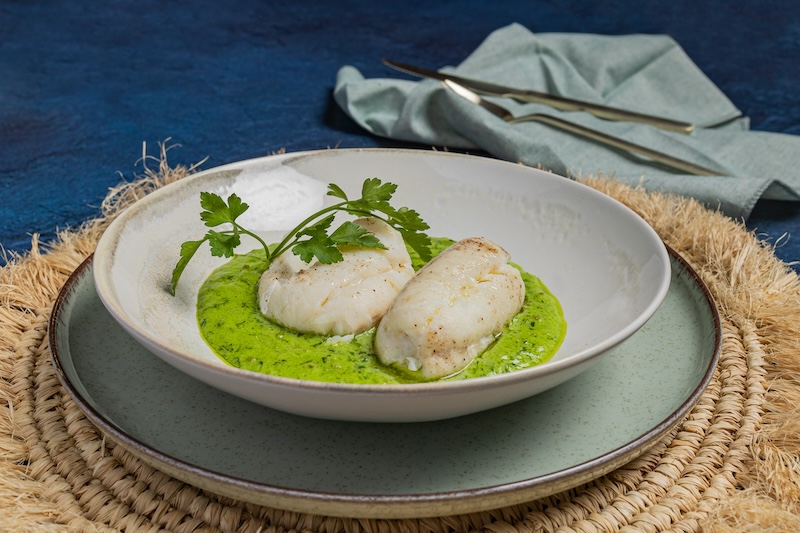 recette de Skrei norvégien à la sauce verte