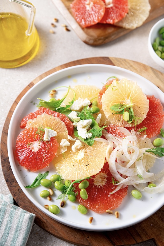 recette de Carpaccio aux pamplemousses de Floride