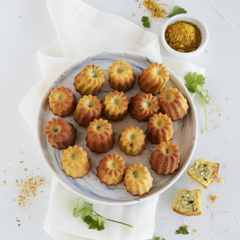 recette de Mini-cannelés au poulet curry