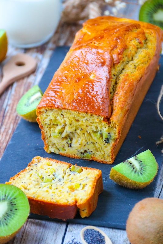 recette de Cake sans beurre au kiwi