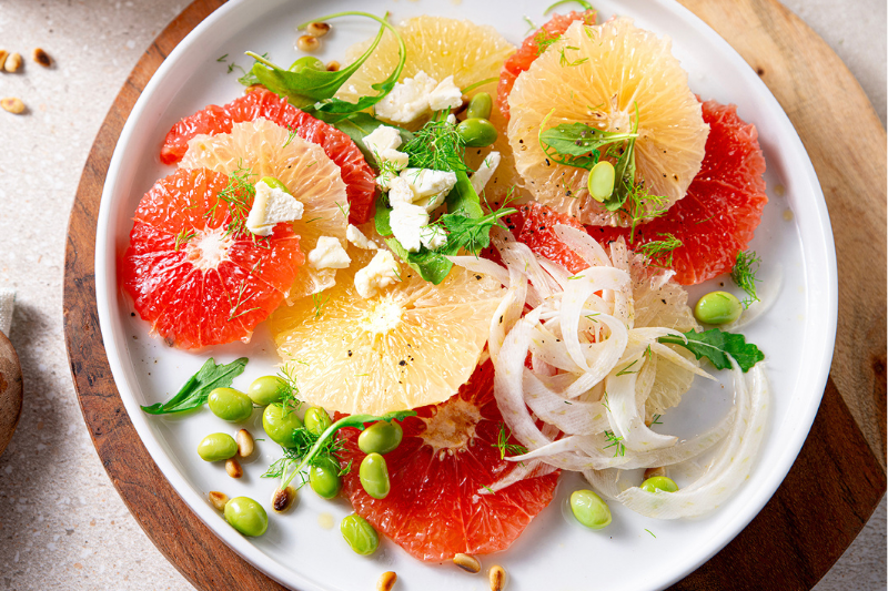 Carpaccio aux pamplemousses de Floride