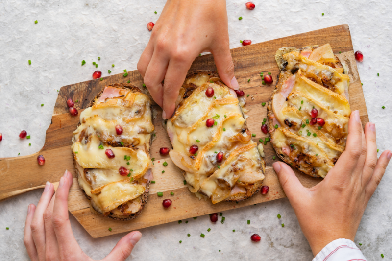 Bruschettas au Maroilles