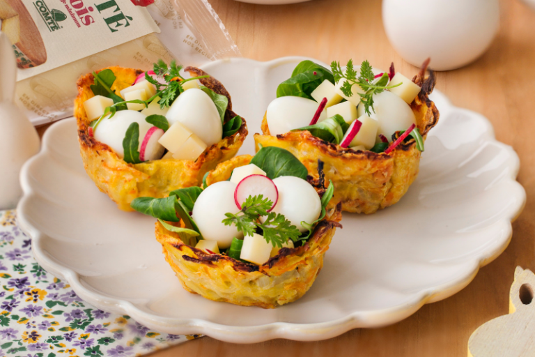 Rösti cups au Comté et oeufs