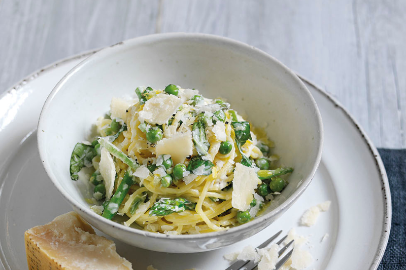 Pâtes printanières au Parmesan