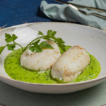 Skrei norvégien à la sauce verte