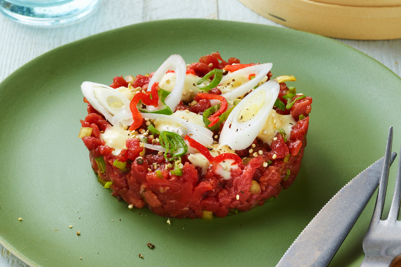 Tartare de boeuf au Mont d’Or