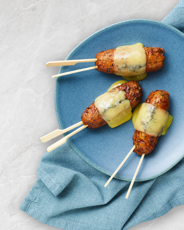 recette de Brochettes de poulet à l’asiatique et au Morbier