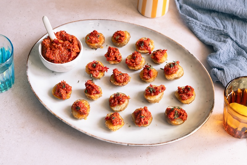 recette de Bouchées de primeurs Parmesan et poivrons