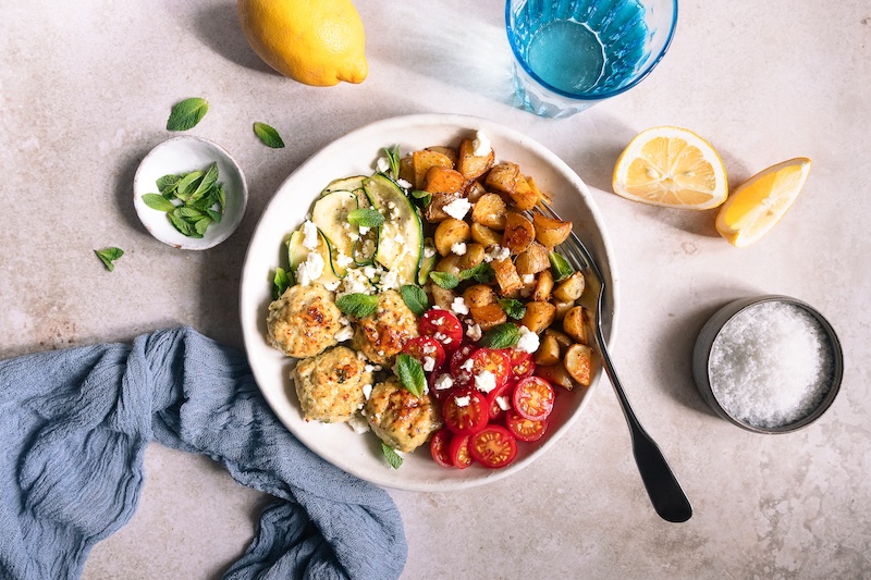 recette de Boulettes de poulet et pommes de terre