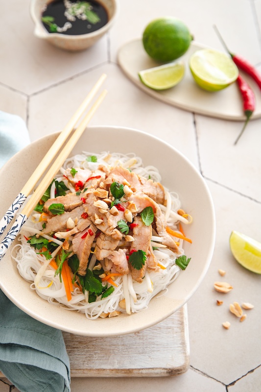 recette de Escalope de veau en salade asiatique