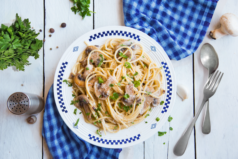 recette de Spaghetti aux champignons