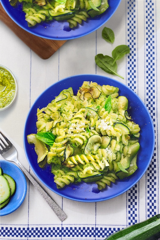 recette de Torsades à la crème de courgette