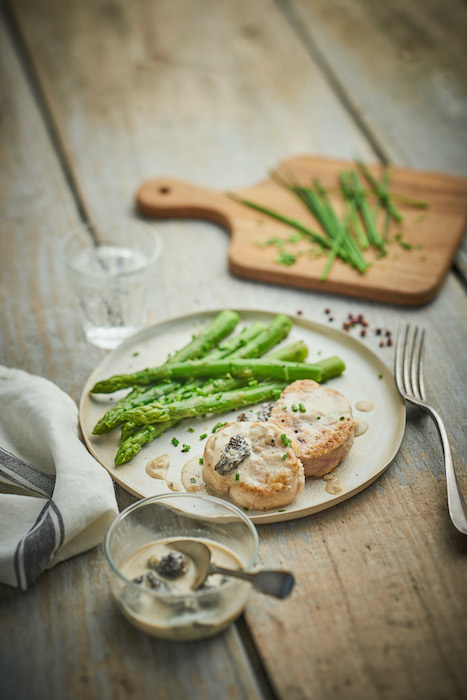 Ris de veau aux asperges et morilles