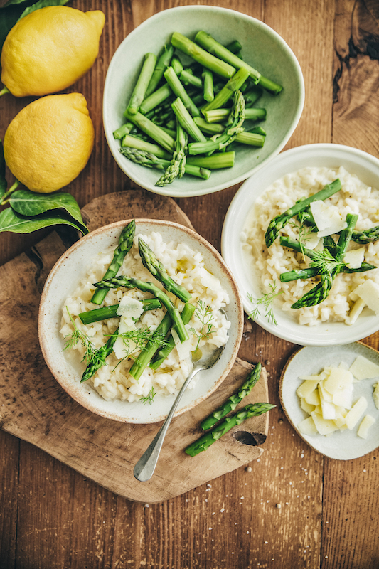 Risotto aux asperges vertes et au citron