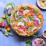 recette de Tarte de légumes et houmous au fromage