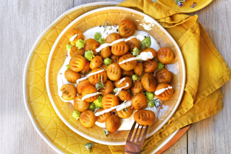 Gnocchi aux carottes et au Saint-Félicien