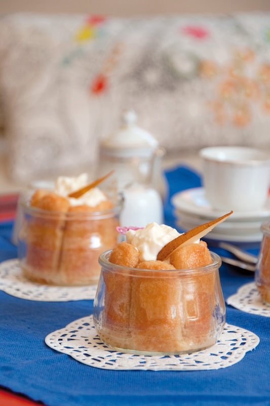 recette de Charlottes minute aux poires et mascarpone