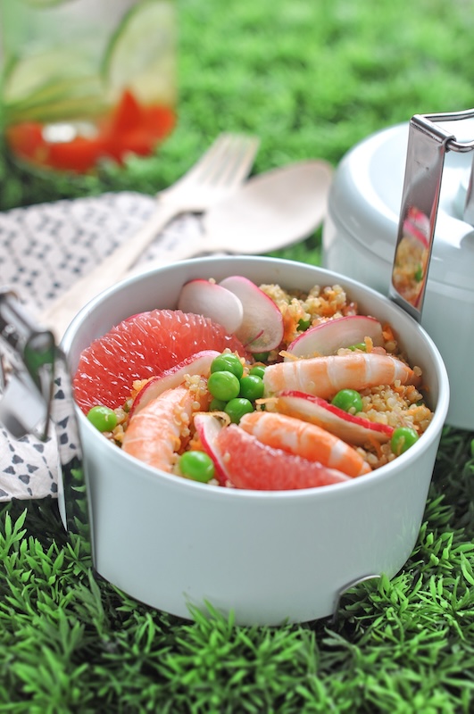 recette de Salade de quinoa aux crevettes