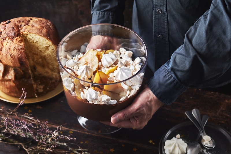 Dessert gourmand aux chocolat et poires