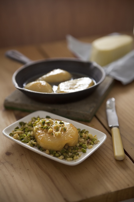 recette de Tournedos de poire et fruits du mendiant