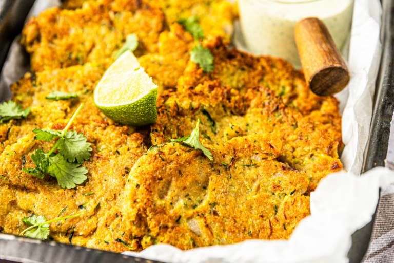 Pancakes de pois chiches et courgettes