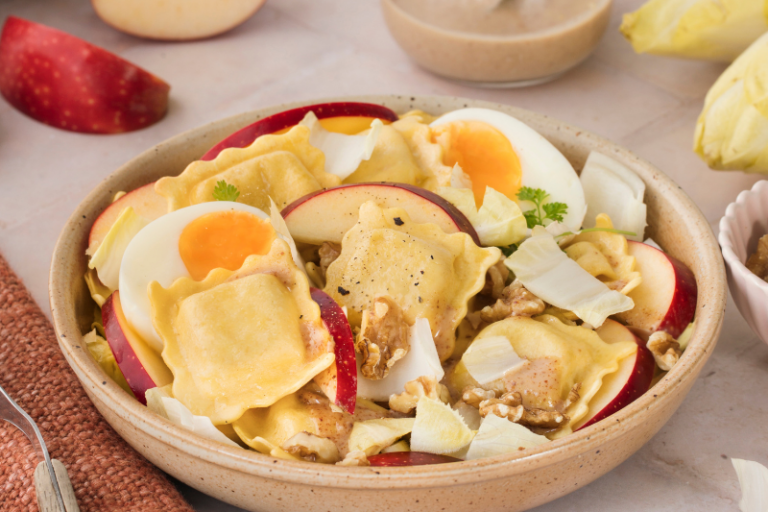 Pâtes farcies en salade d’endives