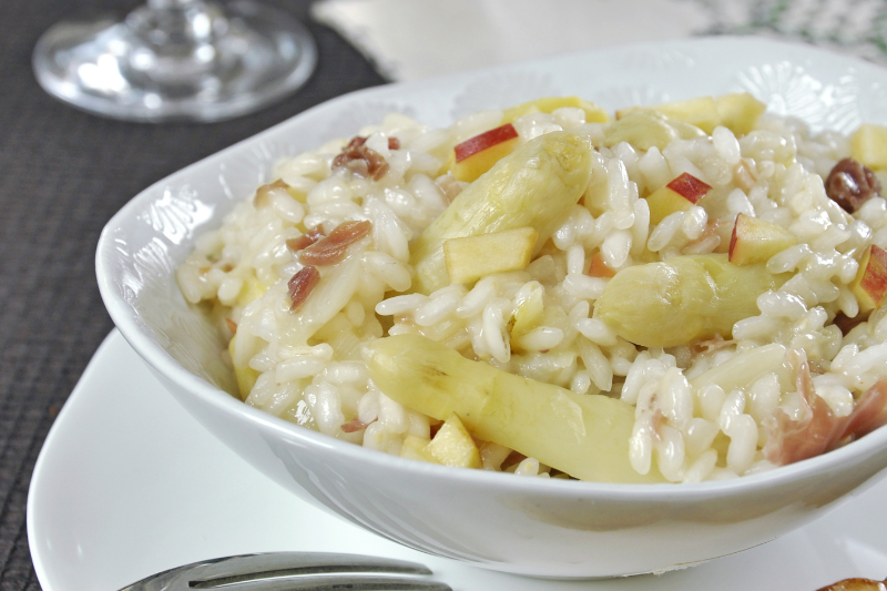 Risotto aux asperges et Saint-Jacques