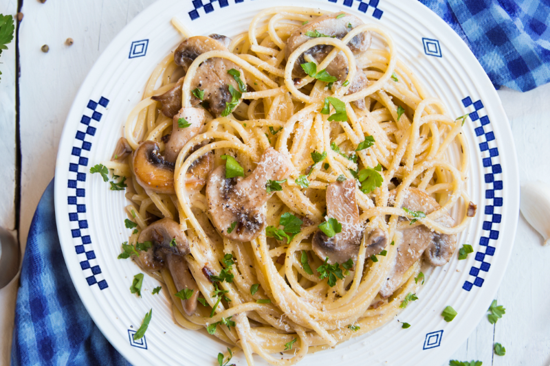 Spaghetti aux champignons