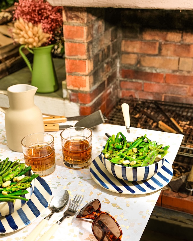 recette de Légumes verts grillés à la thaïlandaise