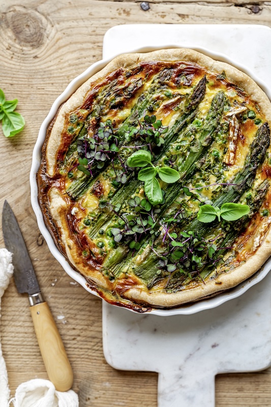 recette de Quiche aux asperges vertes