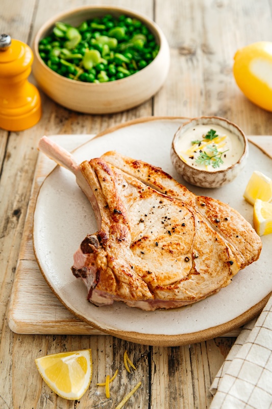 recette de Côte de veau façon printemps