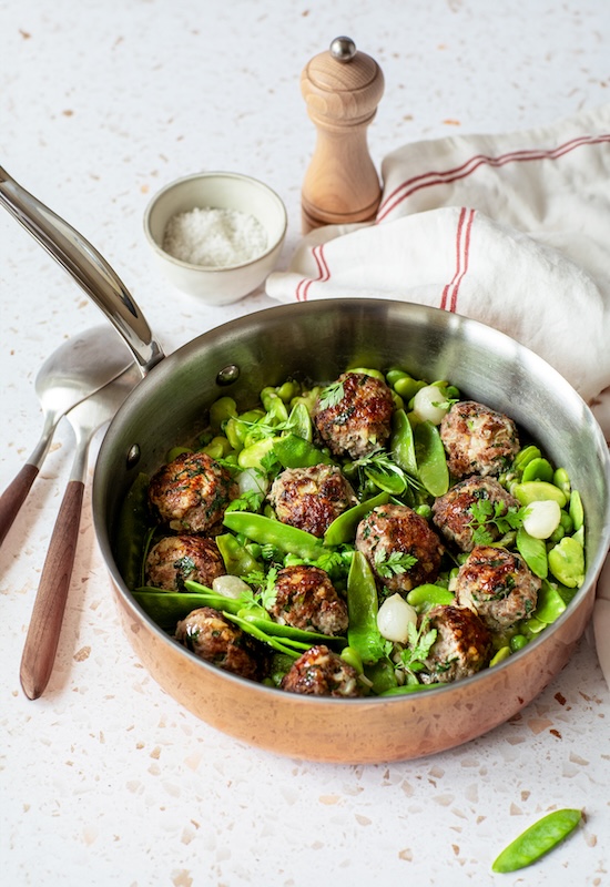 recette de Petits pois aux boulettes de boeuf