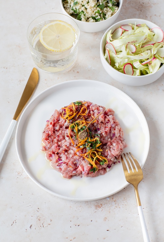 recette de Tartare d’agneau à la gremolata