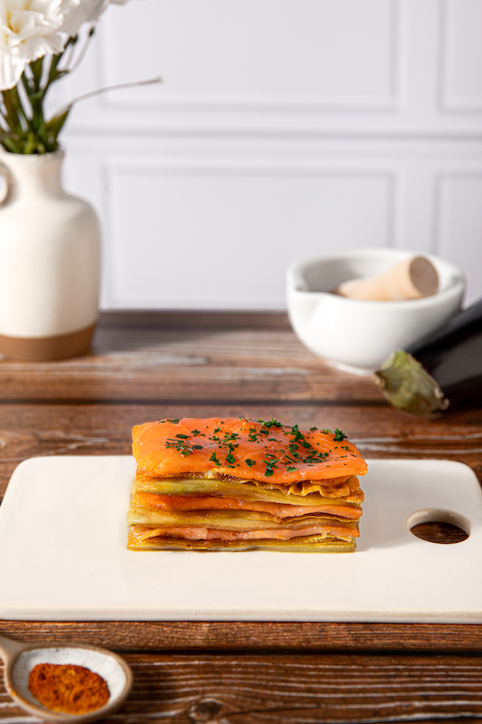 recette de Mille-feuilles de truite fumée