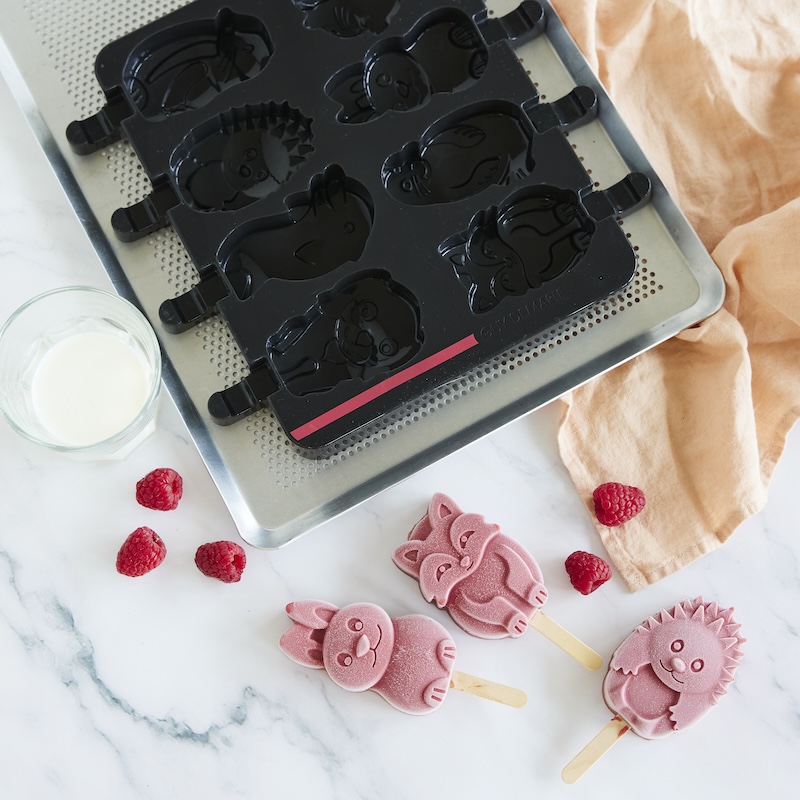 recette de Sorbet framboise et chocolat ruby