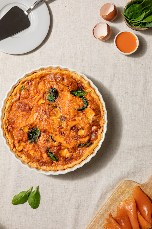 recette de Quiche à la truite fumée