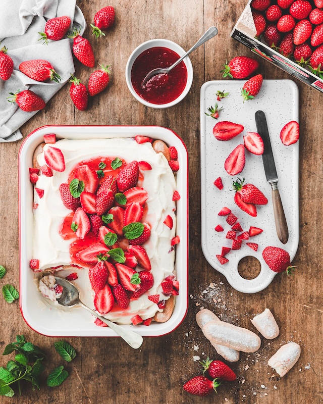 recette de Tiramisu aux fraises Gariguette